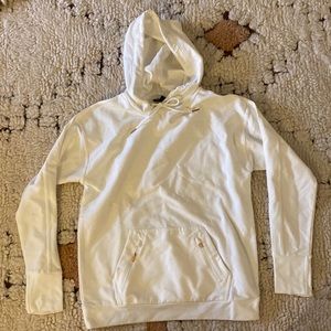 white workout hoodie